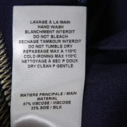 Pre Owned See by Chloe Dark Purple Crepe Asymmetrical Knee Length Skirt M