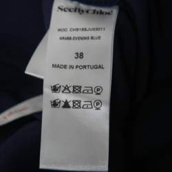 Pre Owned See by Chloe Dark Purple Crepe Asymmetrical Knee Length Skirt M