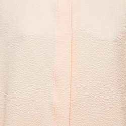 مملوكة مسبقًا See by Chloe Salmon Pink Textured Crepe Button Front Shirt M
