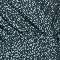 Pre Owned See by Chloe Dark Green Dotted & Floral Printed Crepe Wrap Midi Dress L