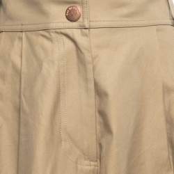 See by Chloe Khakhi Cotton Side Button Detail Pleated Shorts L