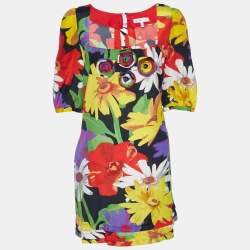 Pre Owned See by Chloe Multicolor Floral Printed Cotton & Silk Mini Dress L