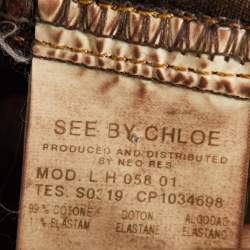 Pre Owned See by Chloe Brown Denim Button Front Jacket XL