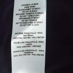 Pre Owned See by Chloe Navy Blue Dotted Chiffon Asymmetrical Skirt S