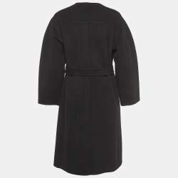 See by Chloe Black Wool Open-Front Belted Coat S