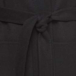 See by Chloe Black Wool Open-Front Belted Coat S