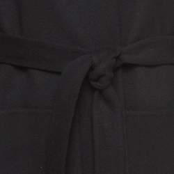 See by Chloe Black Wool Open-Front Belted Coat S
