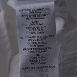 مملوكة مسبقًا See by Chloé White Embroidered Cotton Drawstring Blouse M