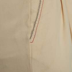 Pre Owned See by Chloe Beige Crepe Stitch Detail Tapered Trousers M