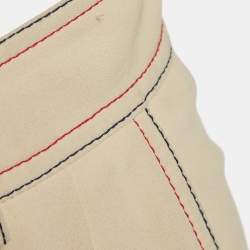 Pre Owned See by Chloe Beige Crepe Stitch Detail Tapered Trousers M