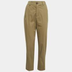 Pre Owned See by Chloe Beige Cotton Pleated Trousers S