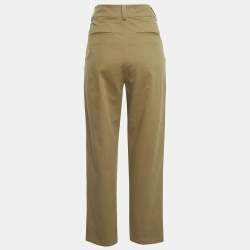 Pre Owned See by Chloe Beige Cotton Pleated Trousers S