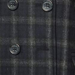 Pre Owned See by Chloe Black Checked Wool Double Breasted Coat M