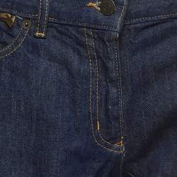 Pre Owned See by Chloe Blue Logo Embroidered Denim Shorts M Waist 30''