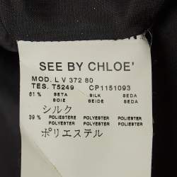 مملوكة مسبقًا See by Chloe Black Lame Ruffled Mini Dress M