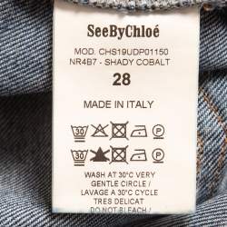 See by Chloe Blue Denim High Rise Shady Cobalt Jeans M Waist 28''