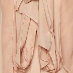 Pre Owned See by Chloe Anemone Pink Silk Blend Tie Neck Blouse M