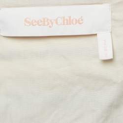 See by Chloe Multicolor Striped Canvas Fringe Detail Poncho M/L