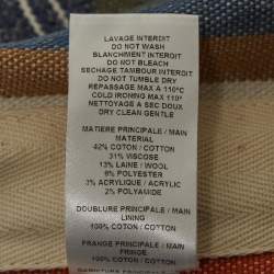 See by Chloe Multicolor Striped Canvas Fringe Detail Poncho M/L
