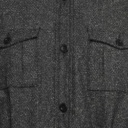 Pre Owned See by Chloe Black Tweed Sheath Mini Dress L