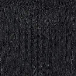 Pre Owned See by Chloe Black Lurex Rib Knit Maxi Skirt L