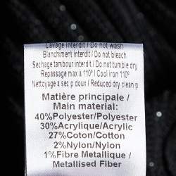 Pre Owned See by Chloe Black Lurex Rib Knit Maxi Skirt L