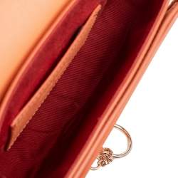 Pre Owned See By Chloe Peach Leather Mara Half-Moon Crossbody Bag