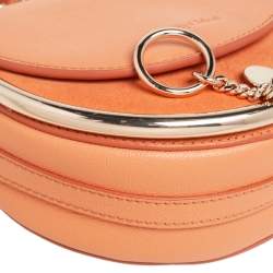 Pre Owned See By Chloe Peach Leather Mara Half-Moon Crossbody Bag