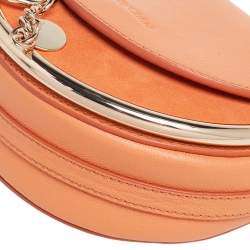 Pre Owned See By Chloe Peach Leather Mara Half-Moon Crossbody Bag