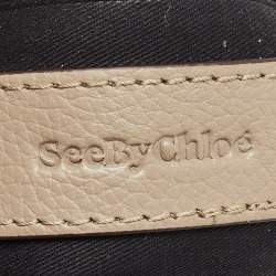 Pre Owned See by Chloe Beige Leather Mini Joan Shoulder Bag