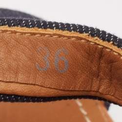 See by Chloe Brown Canvas Denim Ankle Strap Sandals Size 36