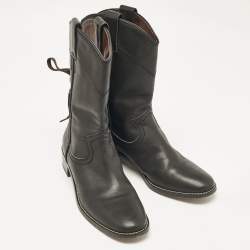 See by Chloe Black Leather Mid Calf Boots Size 37