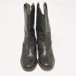 See by Chloe Black Leather Mid Calf Boots Size 37