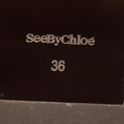 Pre Owned See by Chloe Burgundy Leather Hiking Boots Size 36