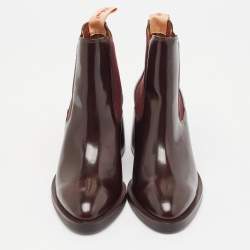 Pre Owned See by Chloe Burgundy Leather Hiking Boots Size 36