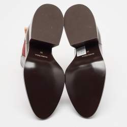 Pre Owned See by Chloe Burgundy Leather Hiking Boots Size 36