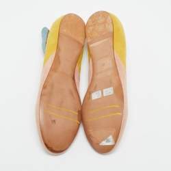 See by Chloe Tricolor Suede Ankle Strap Ballet Flats Size 37