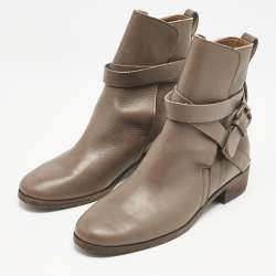 See by Chloe Brown Leather Ankle Length Boots Size 36.5