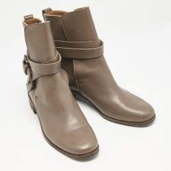 See by Chloe Brown Leather Ankle Length Boots Size 36.5