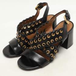 See by Chloe Black Leather Slingback Sandals Size 35.5