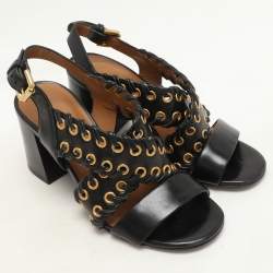 See by Chloe Black Leather Slingback Sandals Size 35.5