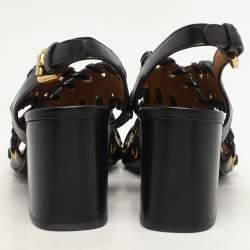 See by Chloe Black Leather Slingback Sandals Size 35.5
