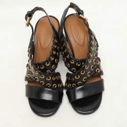 See by Chloe Black Leather Slingback Sandals Size 35.5