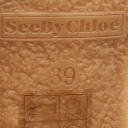 See by Chloe Brown Nubuck and Leather Ankle Boots Size 39