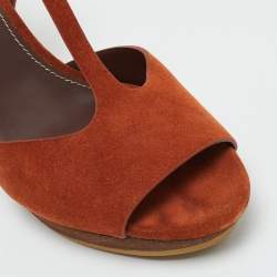 Pre Owned See by Chloe Brown Suede Platform Sandals Size 41