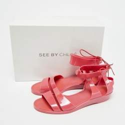 مملوكة مسبقًا See by Chloe Size 36 Pink Jelly Flat Sandals