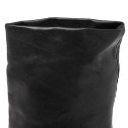 Pre Owned See By Chloe Black Leather Knee Length Boots Size 37