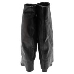 Pre Owned See By Chloe Black Leather Knee Length Boots Size 37