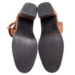 Pre Owned See By Chloe Brown Suede Janis Heeled Ankle Boots Size 39