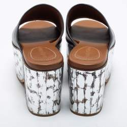 See by Chloe Black Leather Platform Slide Sandals Size 38